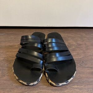 Black Strappy Sandals